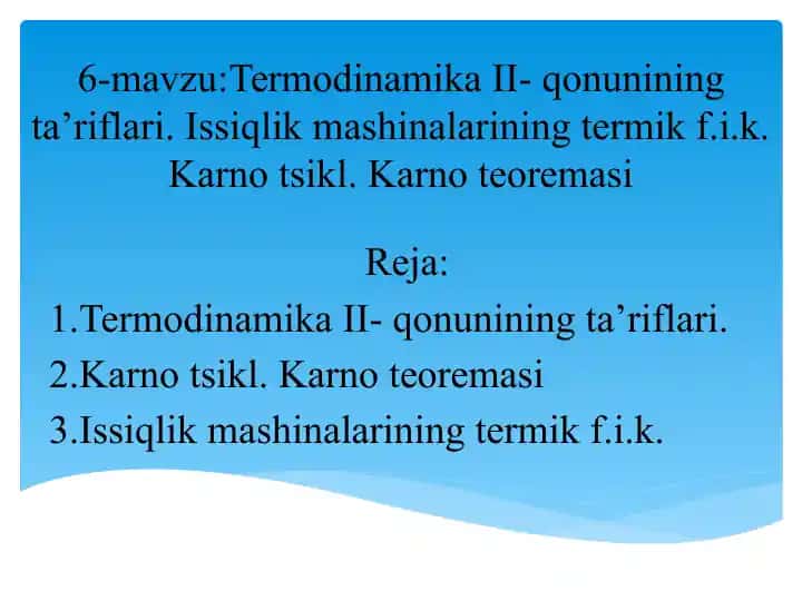 Termodinamika II