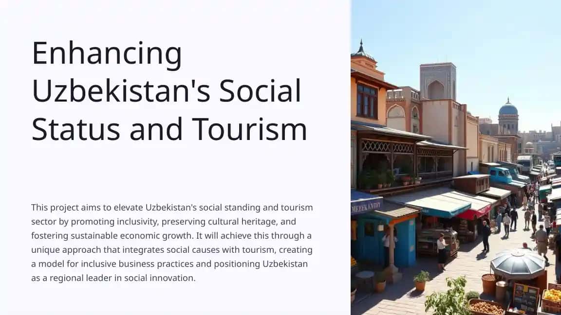 Enhancing Uzbekistan's Social Status and Tourism