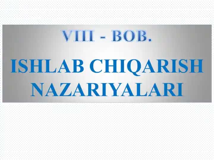 Ishlab chiqarish omillari