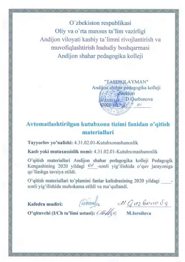 Fanning Maqsadi va Vazifalari