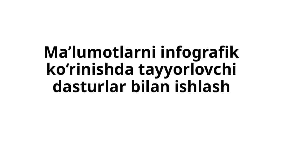 Infografiya darsi