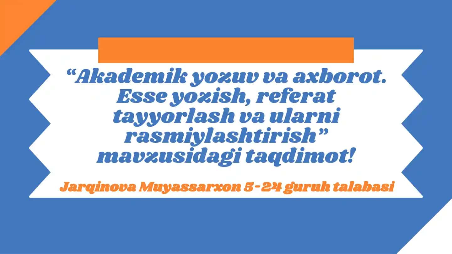Akademik yozuv va axborot