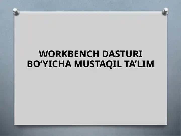 Workbench dasturi