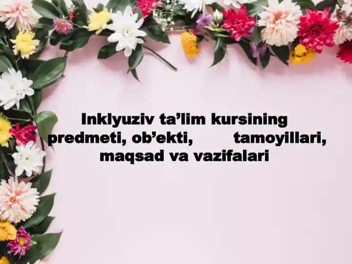 Inklyuziv ta’lim kursi haqida ma’lumot