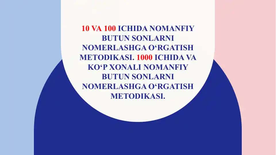 Matematika o'qitish metodikasi