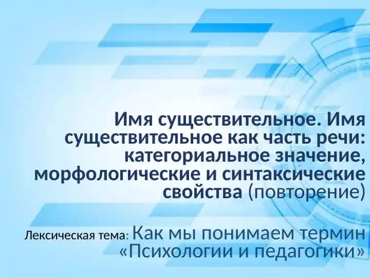 Имя существительное