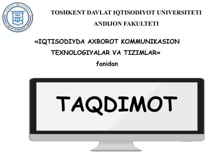 Ma’lumotlar bazalari va Big Data bilan ishlash texnologiyalari