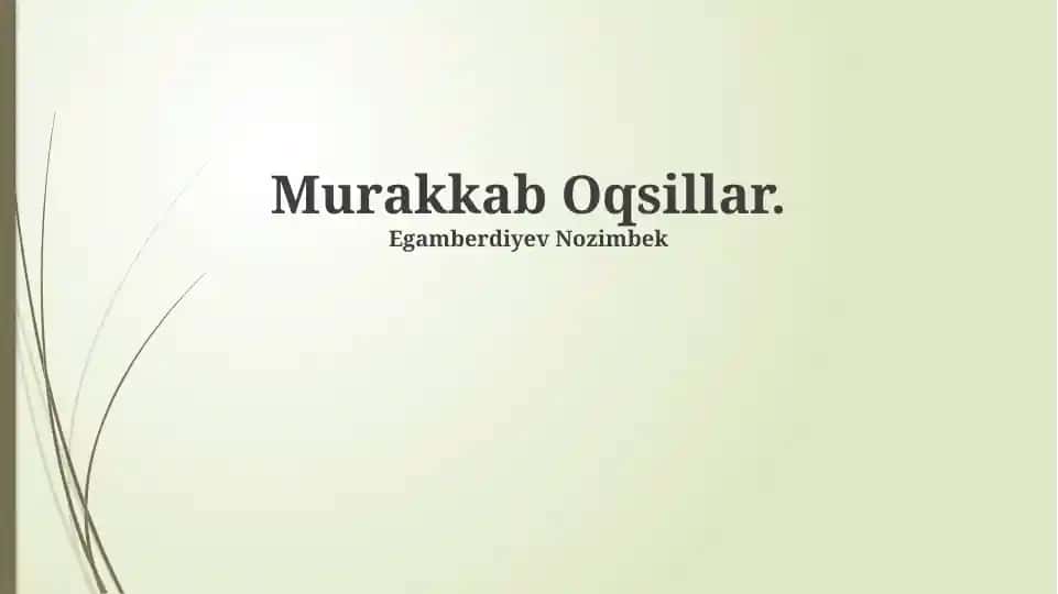 Murakkab Oqsillar