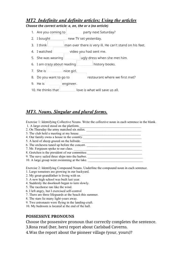 English Grammar: Articles