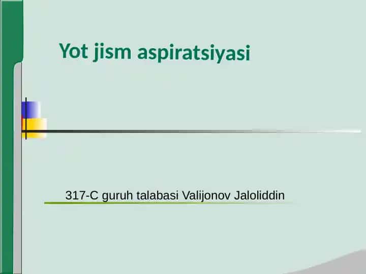 Yot jism aspiratsiyasi
