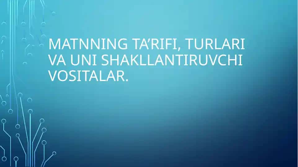 Matn tushunchasi
