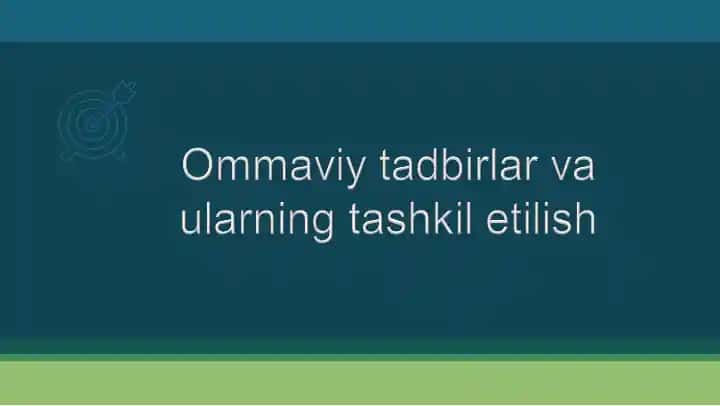 Ommaviy tadbirlar