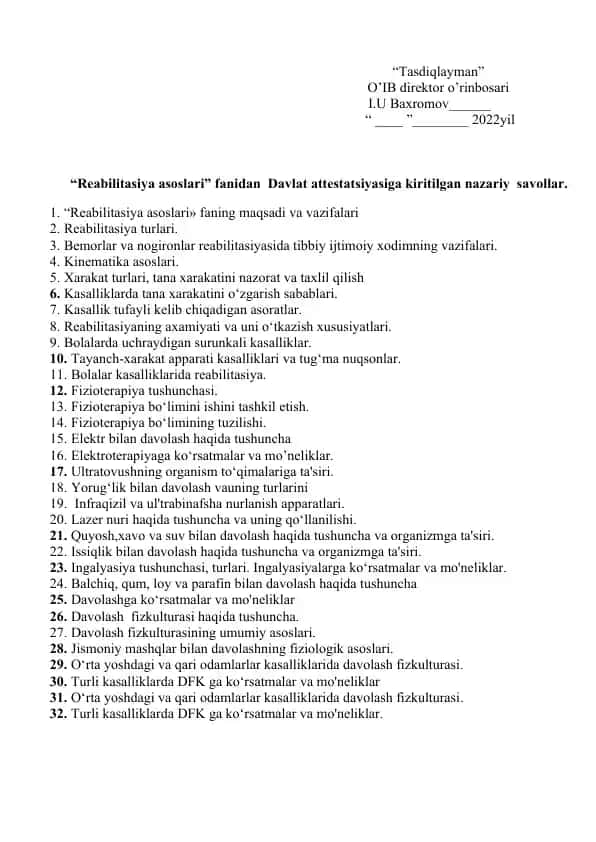 Reabilitasiya asoslari