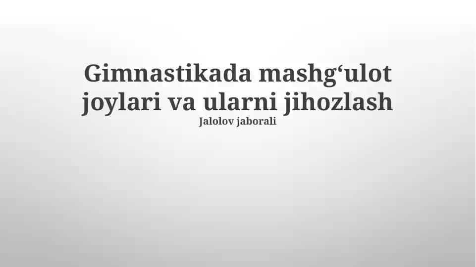 Gimnastika to'shaklari (matlar)