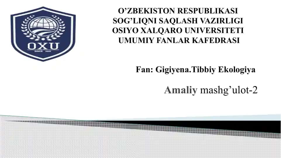 Shaxsiy Ovqatlanishning Adekvatligini O'rganish