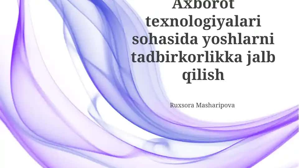 Texnologiya Kuchi: Yoshlikda Tadbirkorlik Nima uchun Muhim?