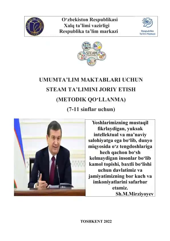 STEAM ta’limini joriy etish metodik qo‘llanma
