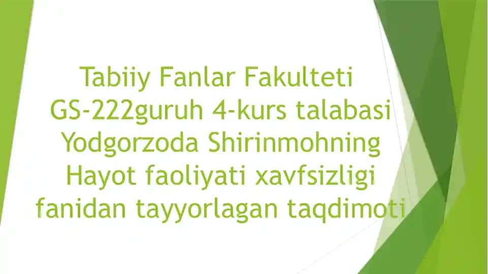 Hayot faoliyati xavfsizligi