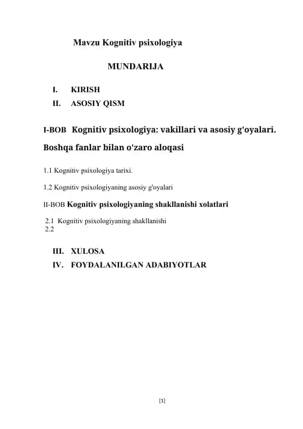 Kognitiv psixologiya