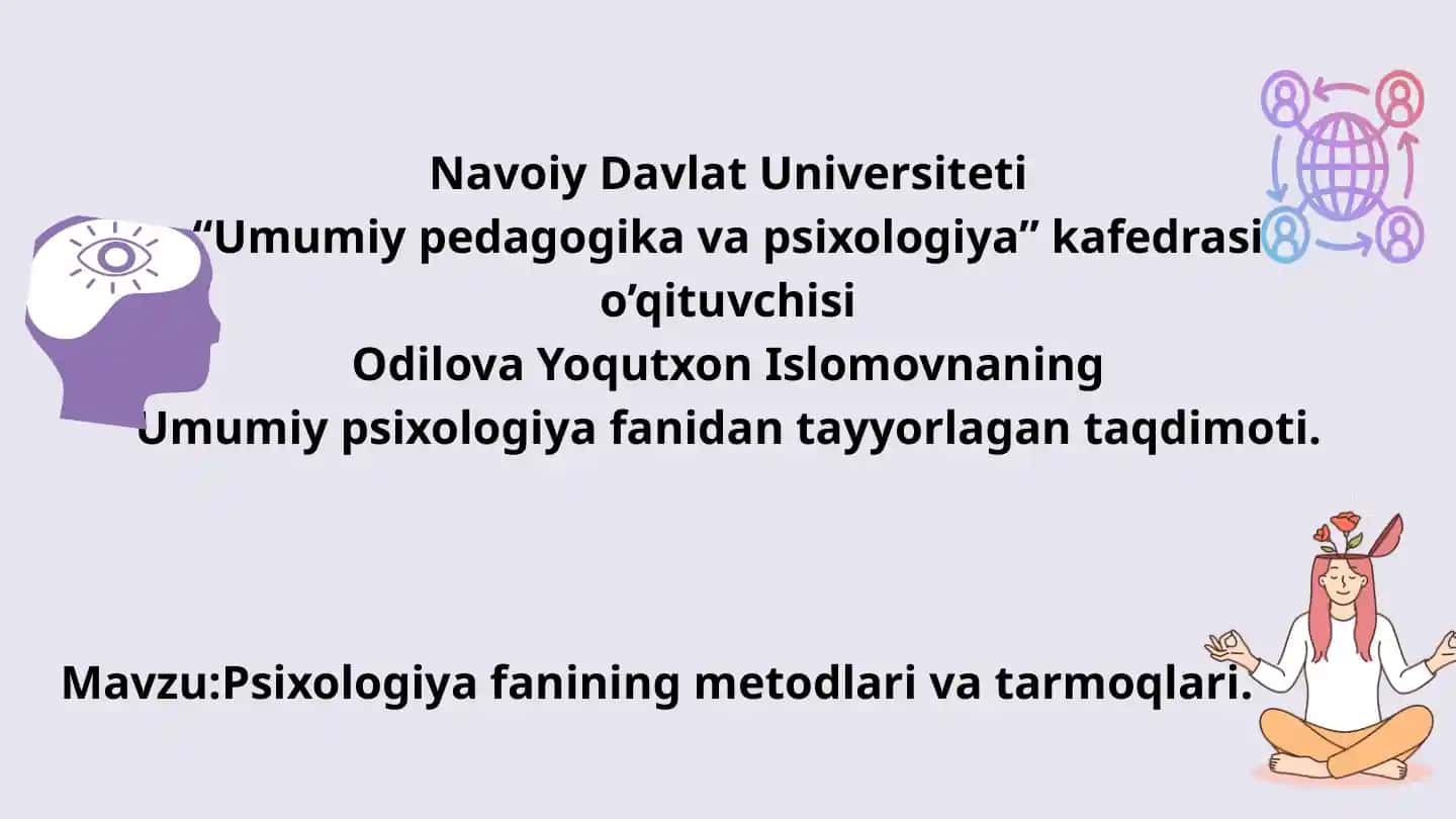 Psiхоlоgiyaning mеtоdlаri