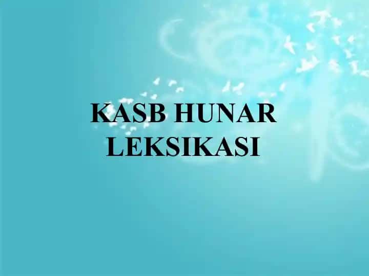 Kasb Hunar Leksikasi
