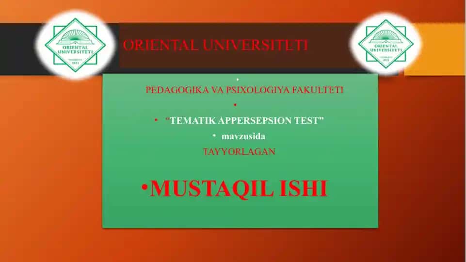 TEMATIK APPERSEPSIYA TEST