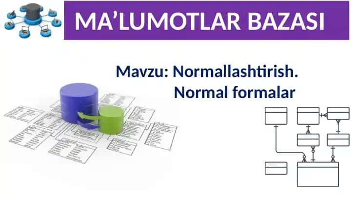 Normallashtirish. Normalformalar