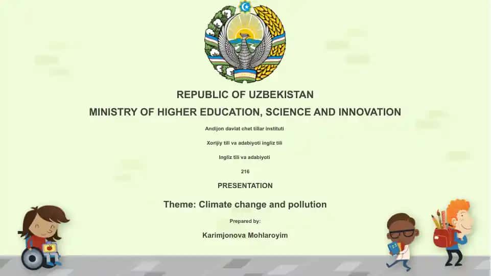 Climate change and pollution presentation