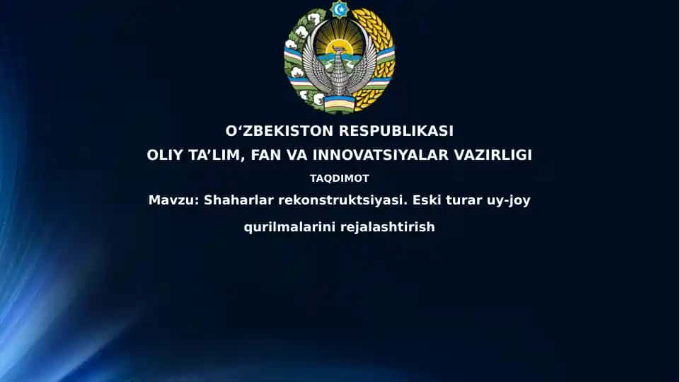 Shaharlar rekonstruktsiyasi
