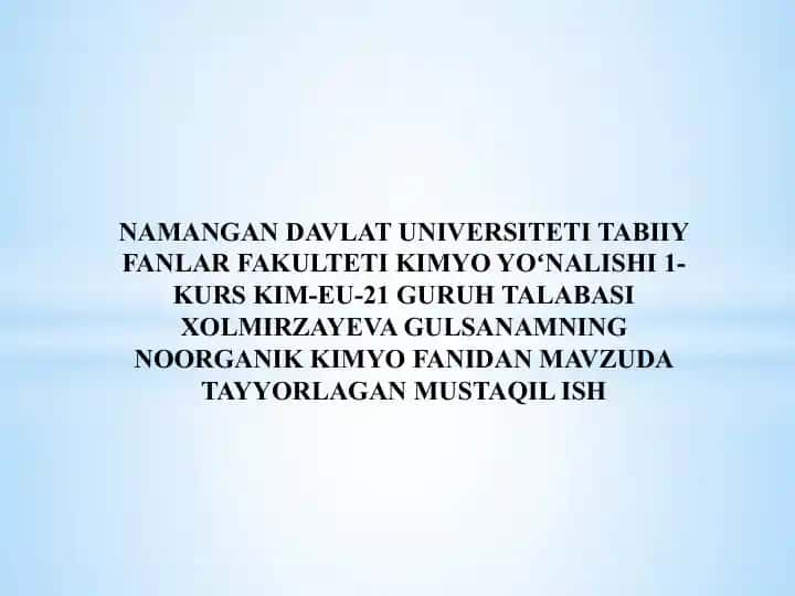 NITRID KISLOTALAR, AZID KISLOTALAR XOSSASI
