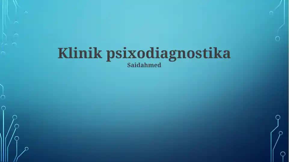 Klinik psixodiagnostika