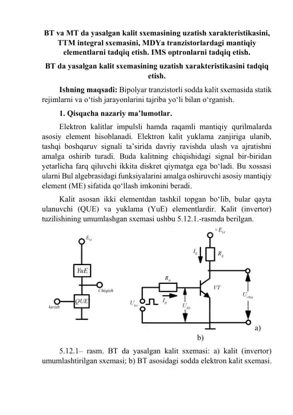 Elektron Kalitlar va Tranzistorlar