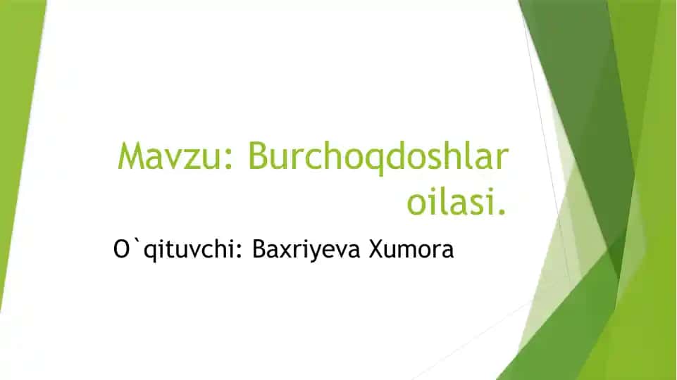 Burchoq do'shlar oilasi