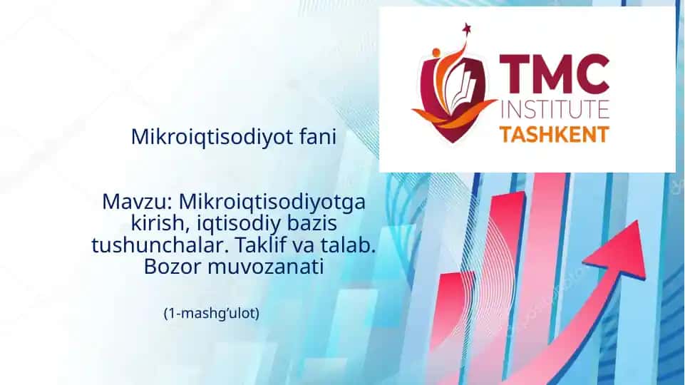 Mikroiqtisodiyot fanining mavzulari