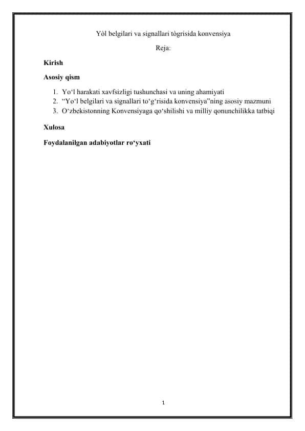 Yo‘l belgilari va signallari tògrisida konvensiya