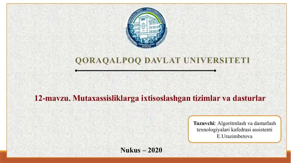 MATHCAD dasturi