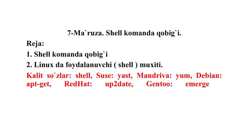 Shell komanda qobig'i