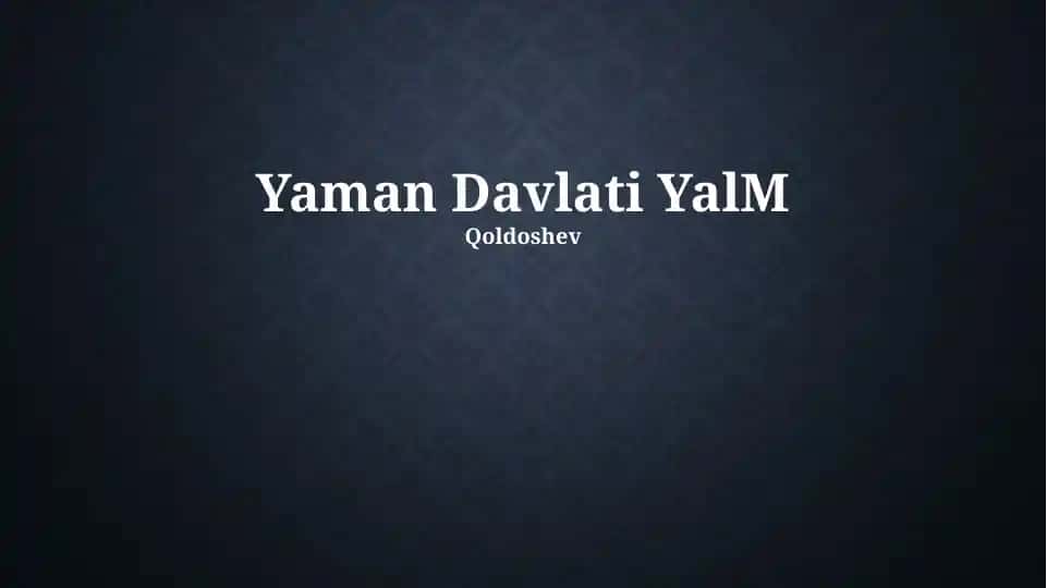 Yaman Davlati YalM