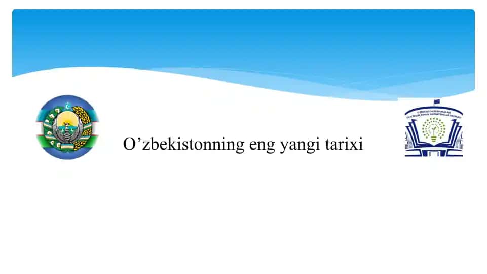 "O‘zbekistonning eng yangi tarixi"