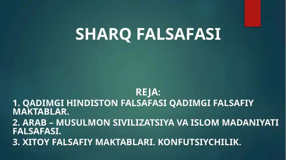 Sharq falsafasi