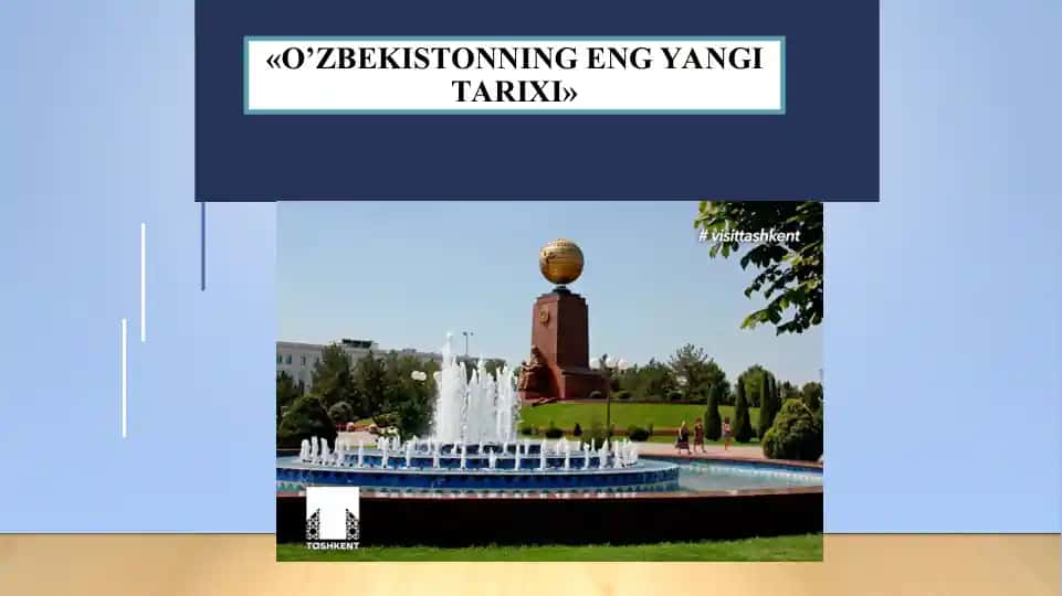 O’ZBEKISTONNING ENG YANGI TARIXI