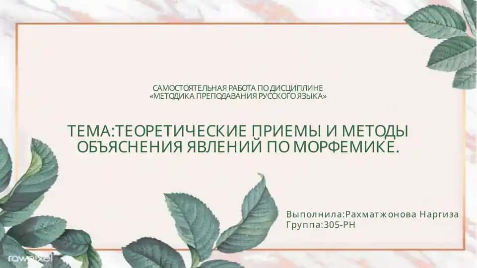 Metodika prepodavaniya russkogo yazyka