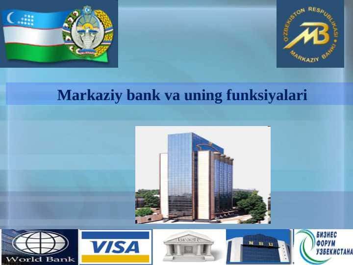 Markaziy bank va uning funksiyalari