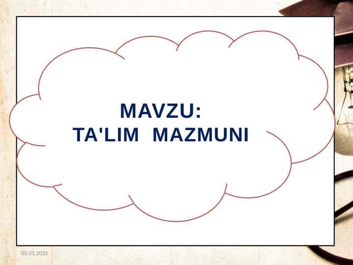 TA'LIM MAZMUNI