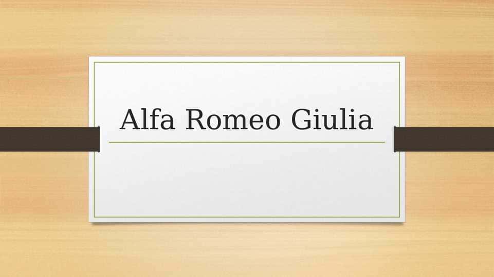 Alfa Romeo Giulia