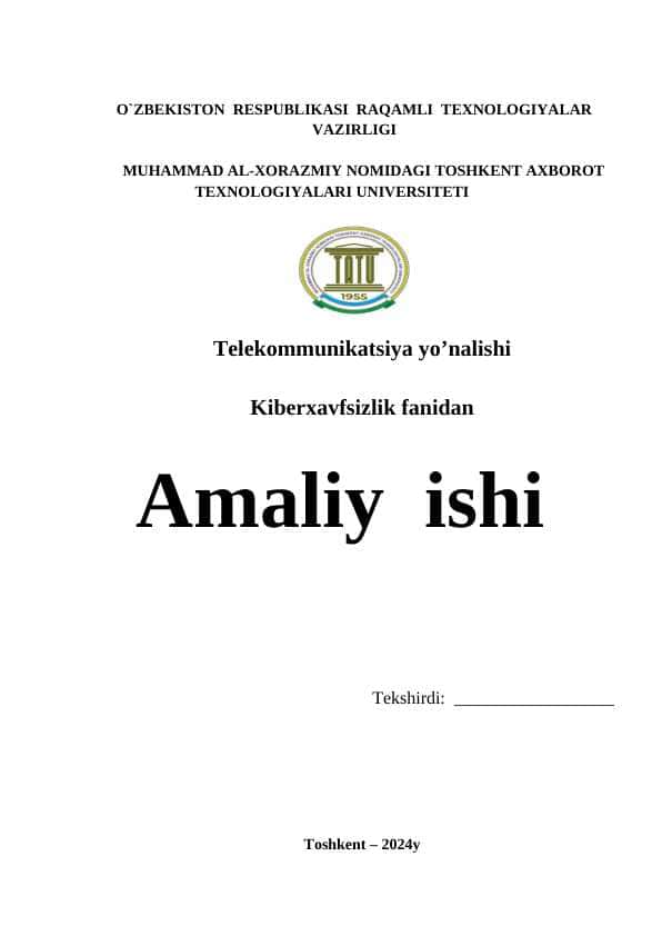 Tarmoqlararo ekran vositasi yordamida tarmoq himoyasini qurish.