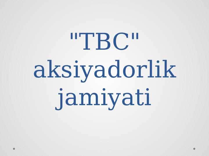 "TBC" aksiyadorlik jamiyati