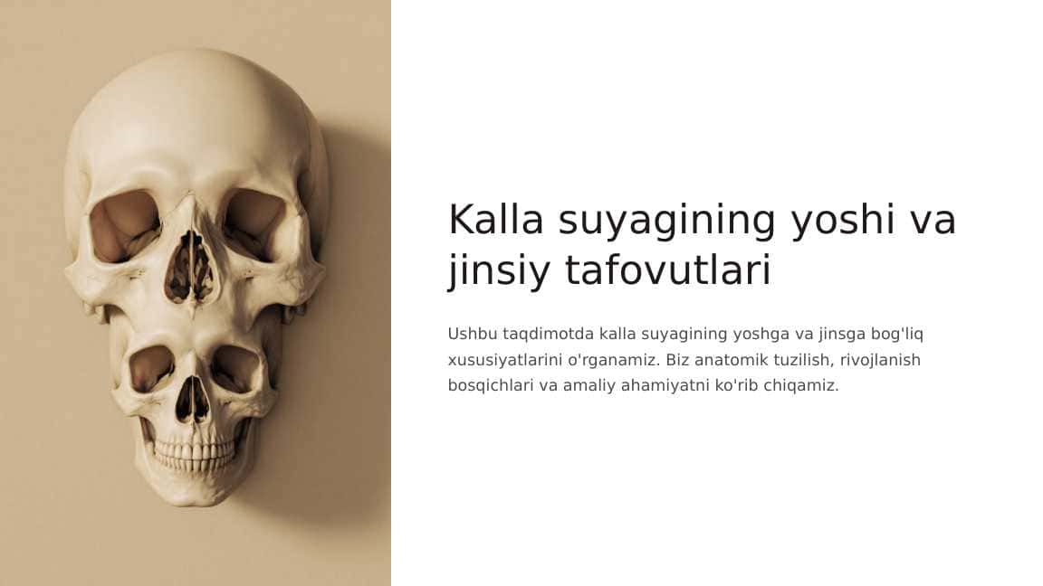 Kalla suyagining yoshi va jinsiy tafovutlari