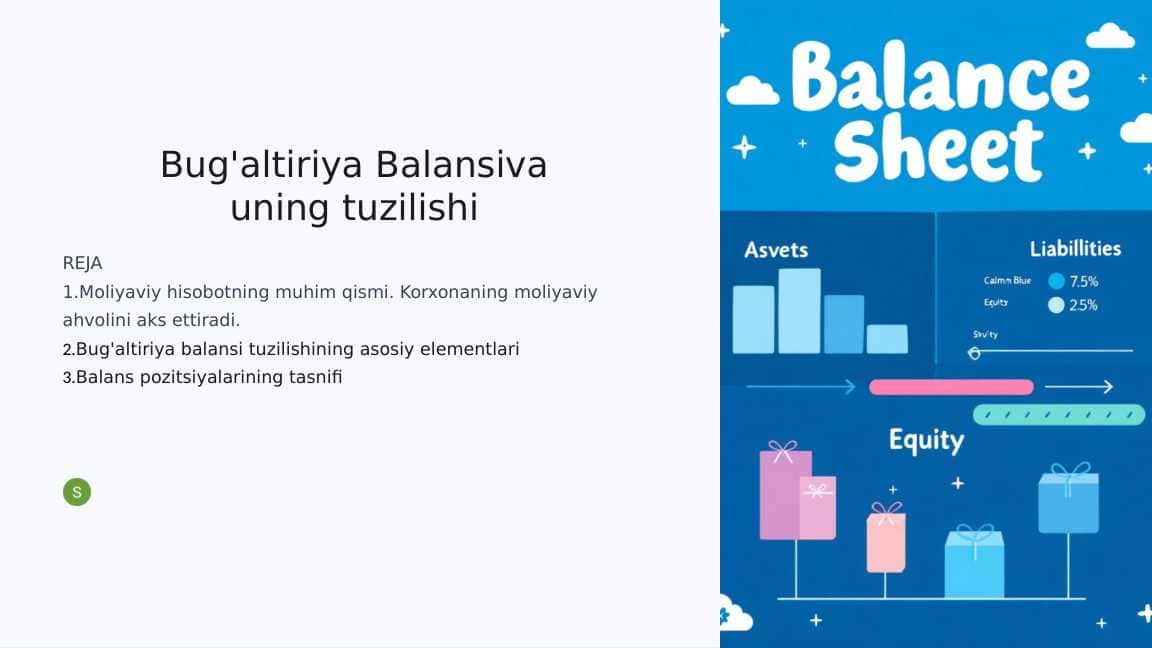 Bug'altiriya Balansiva uning tuzilishi