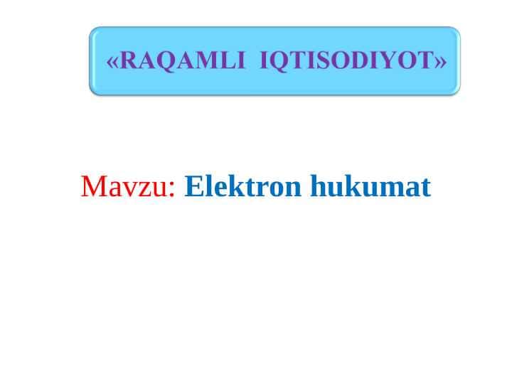Elektron hukumat